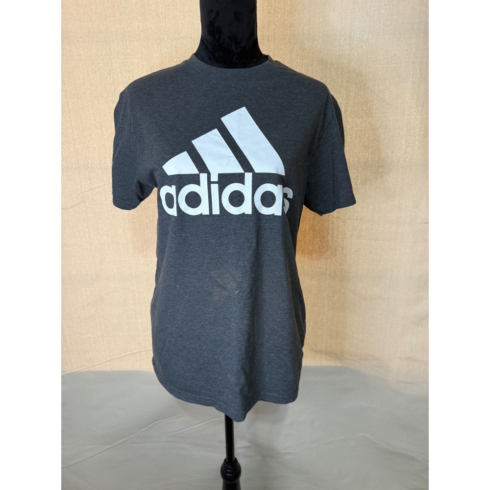 Adidas Golf Mens Graphic T-Shirt Charcoal Gray Badge of Sport Logo Size Medium
